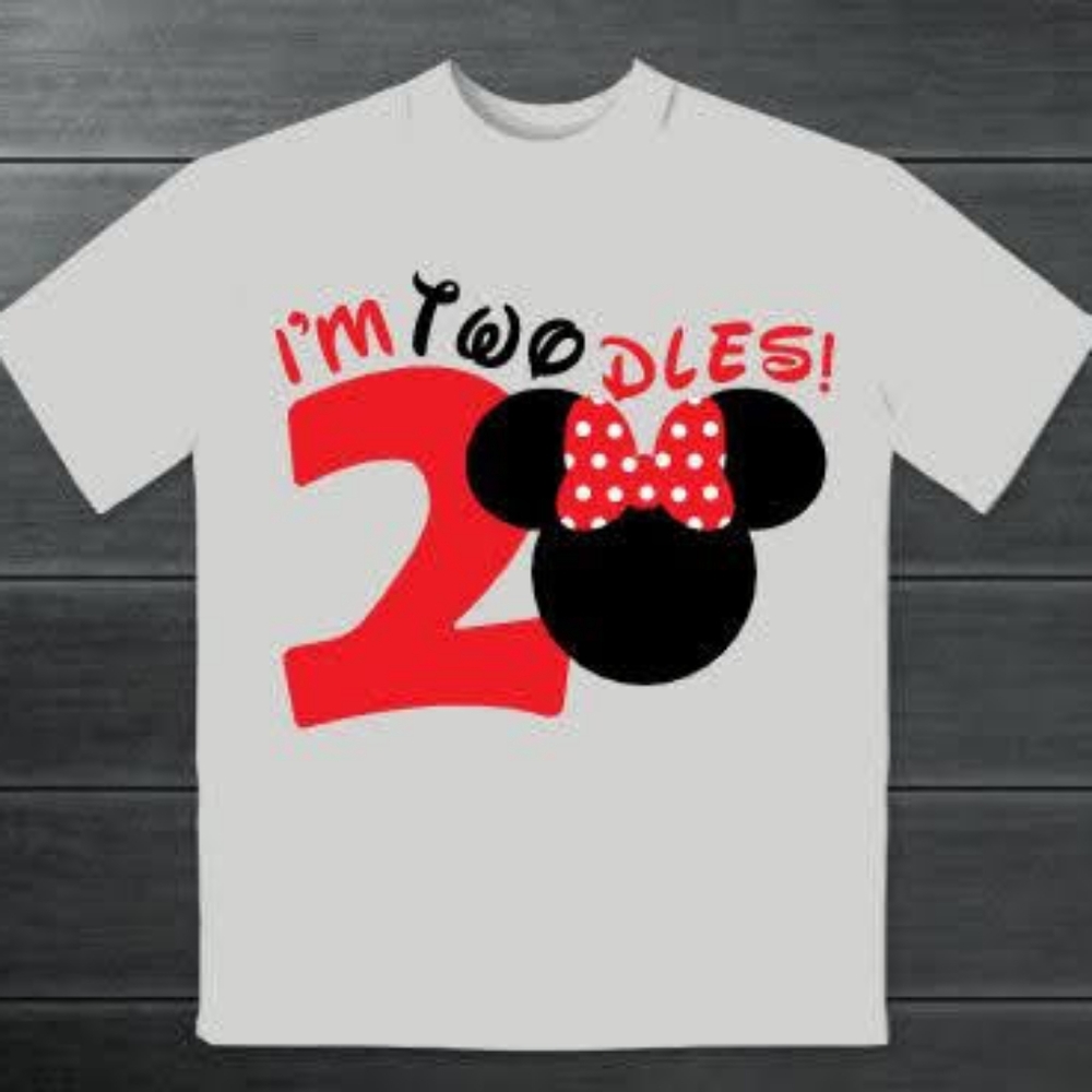 I'm twodles - Minnie mouse birthday shirt
